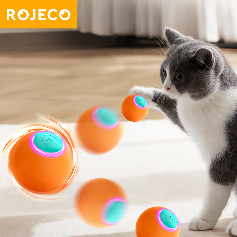 Automatic Moving Dog Ball - ROJECO Kedi Oyuncakları Akıllı Interaktif Kedi