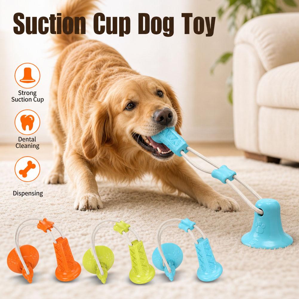 Suction Cup Dog Tug Toy - Vakumlu Köpek Çiğneme Oyuncağı İnteraktif Halat