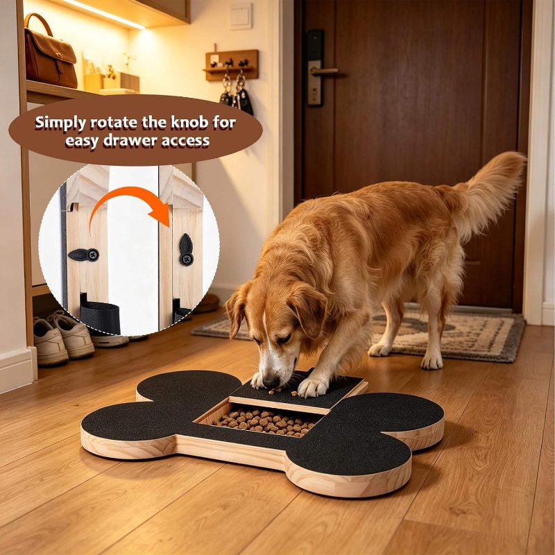 Suction Cup Dog Tug Toy - Köpekler için Ahşap Tırmalama Tahtası, Dahili