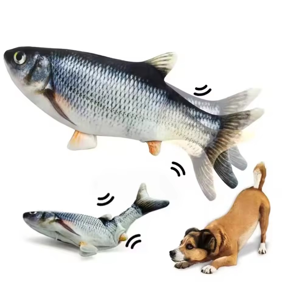 Electric Floppy Fish Dog Toy - Kedi Köpek Oyuncak Balık USB Şarjlı