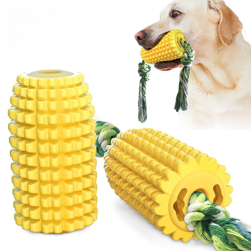 Dog Rope Toy Aggressive Chewers - Agresif Çiğneyiciler İçin Mısır Şeklinde Köpek