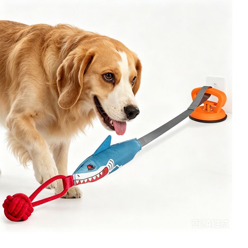 Suction Cup Dog Tug Toy - Vakumlu Köpek Çekme Oyuncağı, Eller Serbest