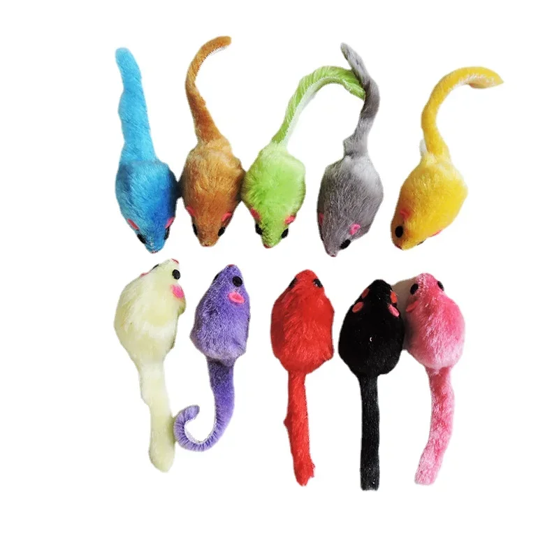 Catnip Interactive Plush Mouse - 8 Adet Tüylü Peluş Kedi Oyuncağı
