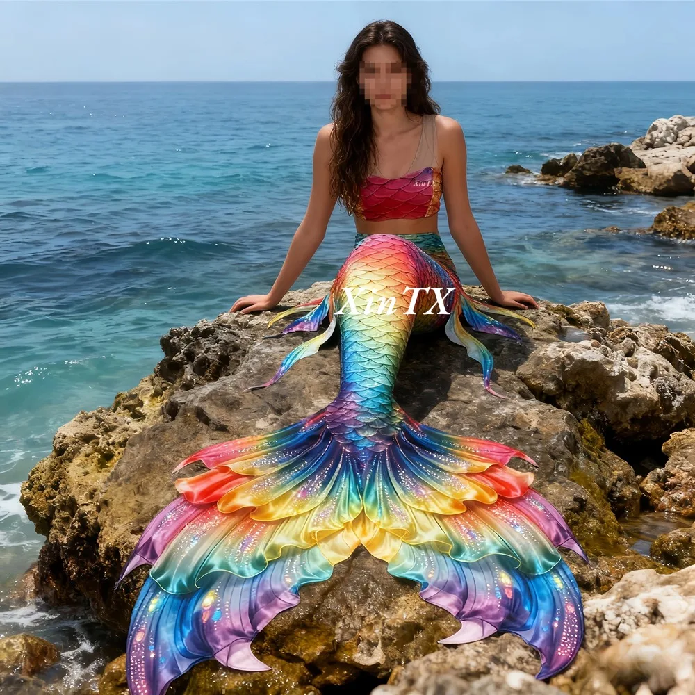 Aquarium - Denizkızı kuyruğu gökkuşağı rengi büyük kadın