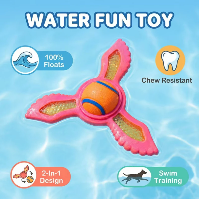 Flying Disc Dog Training Toy - Köpekler için İnteraktif Yüzen Uçan Disk