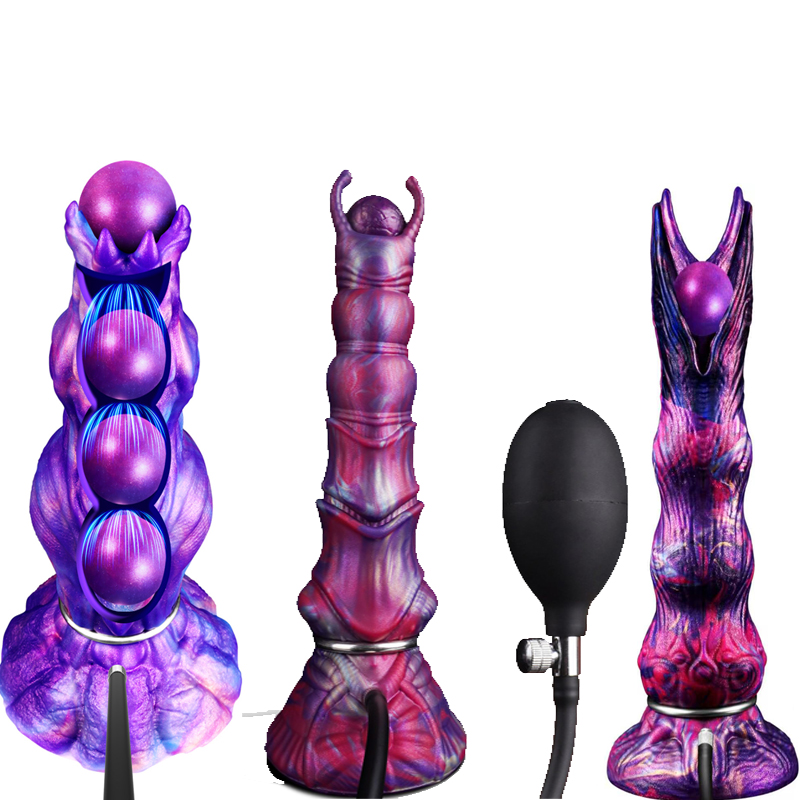 Interactive Squeaky Plush Dog Toy - Ovipositor Oyuncak Şişirilebilir Anal Plug Seti,