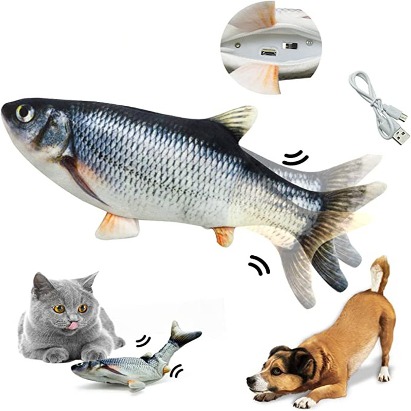 Electric Floppy Fish Dog Toy - Kedi Oyuncakları Balık USB Şarjlı Balık