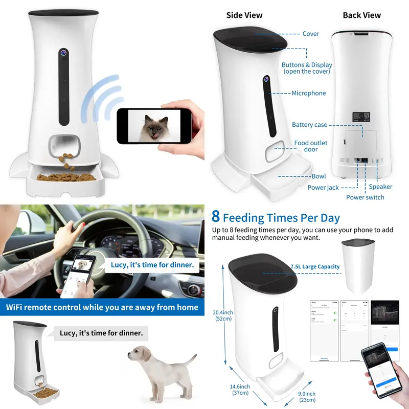 Pet Feeders - Ses ve Video Kaydı İçin Wifi