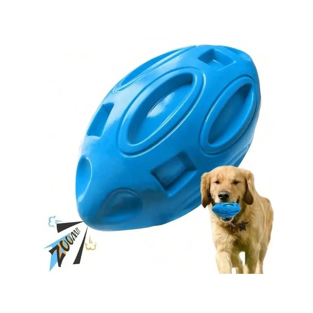Interactive Squeaky Plush Dog Toy - 1 adet Kırılmaz Gıcırtılı Rugby Topu