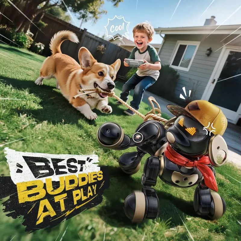Dog Toys - Akıllı Uzaktan Kumandalı Robot Köpek Oyuncak,
