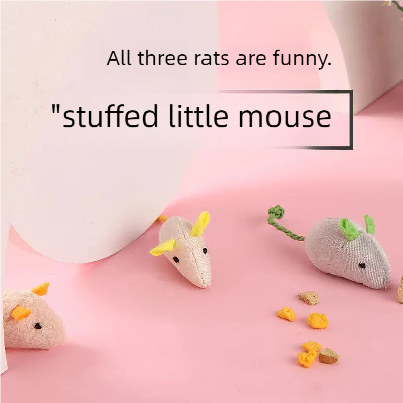 Catnip Interactive Plush Mouse - Catnip Fareler Kedi Oyuncak Mavi Gri