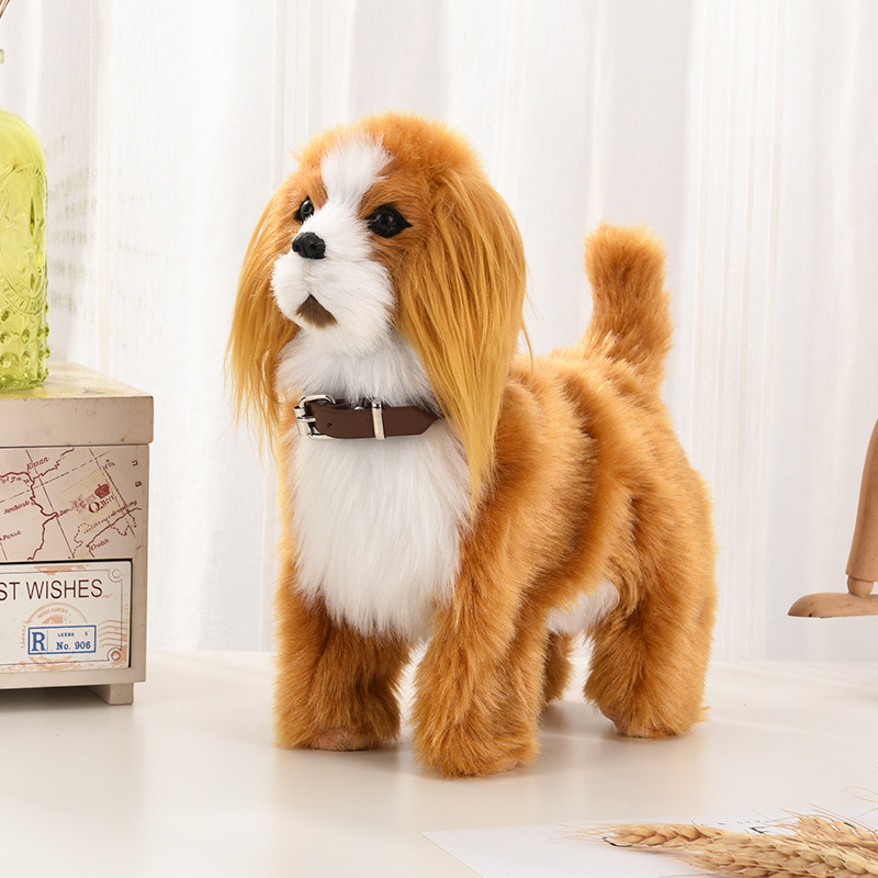 Interactive Squeaky Plush Dog Toy - Elektronik peluş köpek oyuncaklar interaktif Robot