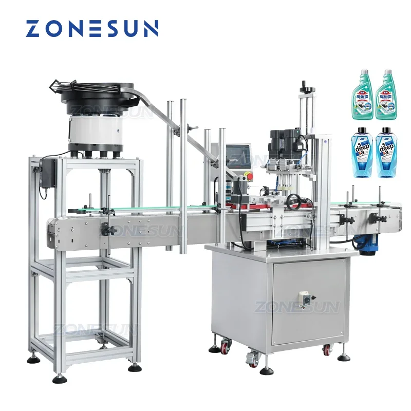 Pet Feeders - ZONESUN ZS-XG16P Otomatik Kapaklama Makinesi Vidalı