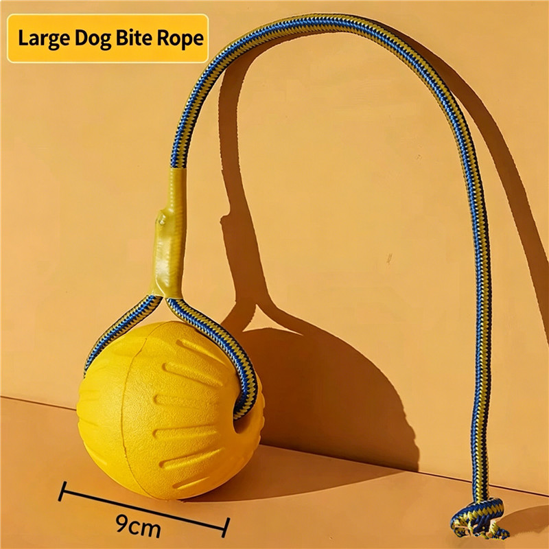 Indestructible Dog Chew Toy - İnteraktif Köpek Oyuncak Topu, İpli, Yok