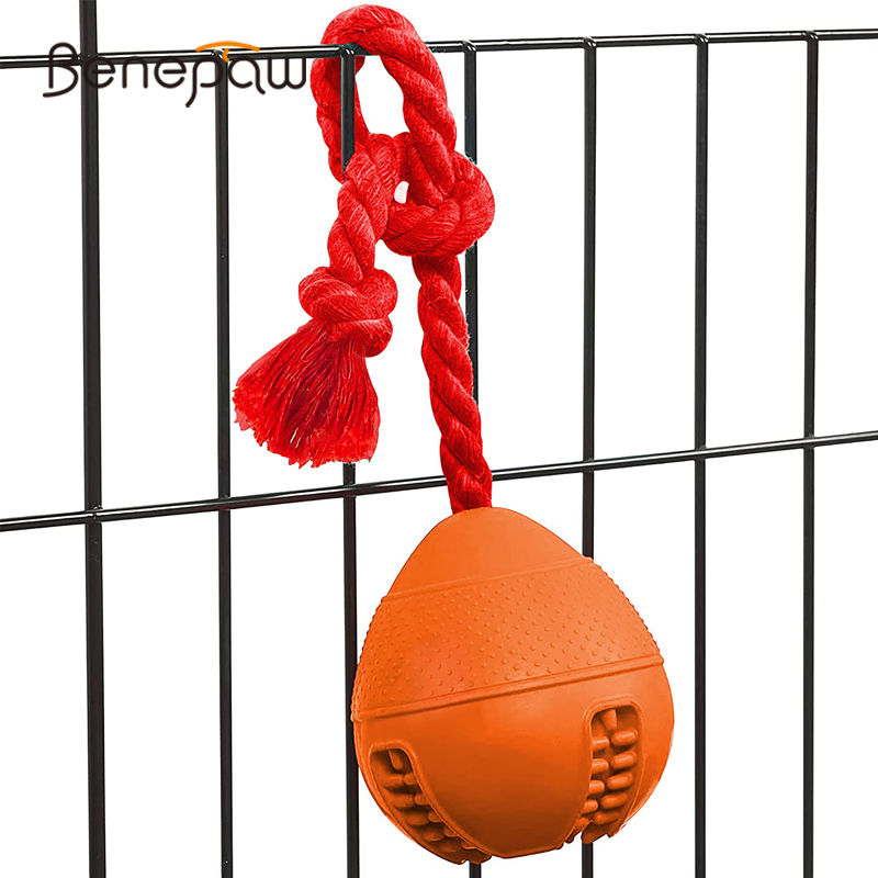 Rubber Treat Dispensing Dog Toy - Benepaw interaktif köpek oyuncaklar çevre dostu