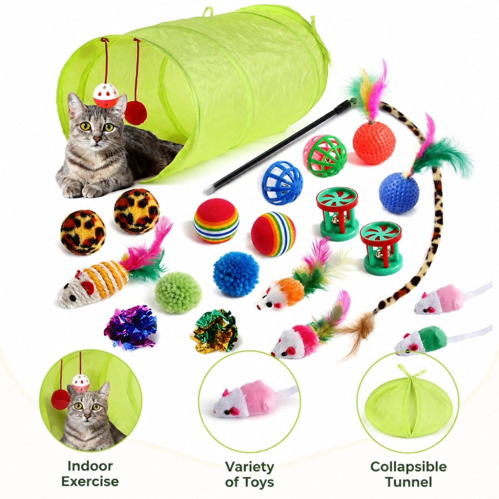 Catnip Interactive Plush Mouse - Yavru Kedi Oyuncak Çeşitleri Tüy Çubuk