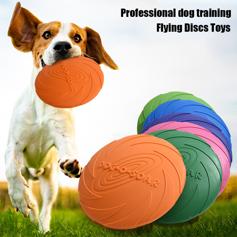 Flying Disc Dog Training Toy - Büyük Köpekler İçin Altın Renkli Tüylü