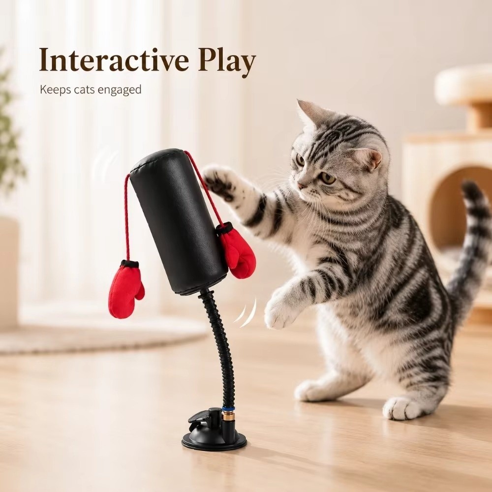 Vakumlu Tabanlı Kedi Boks Oyun - Interactive Squeaky Plush Dog Toy incelemesi ve fiyatı