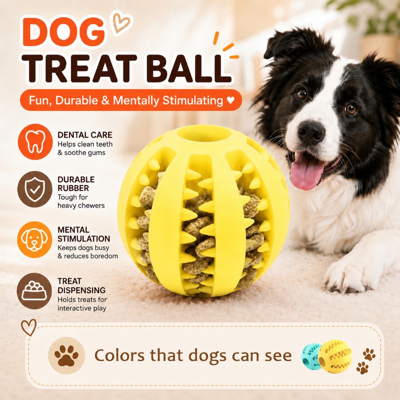 1 Adet Köpek Ödül Maması Topu  - Rubber Treat Dispensing Dog Toy incelemesi ve fiyatı