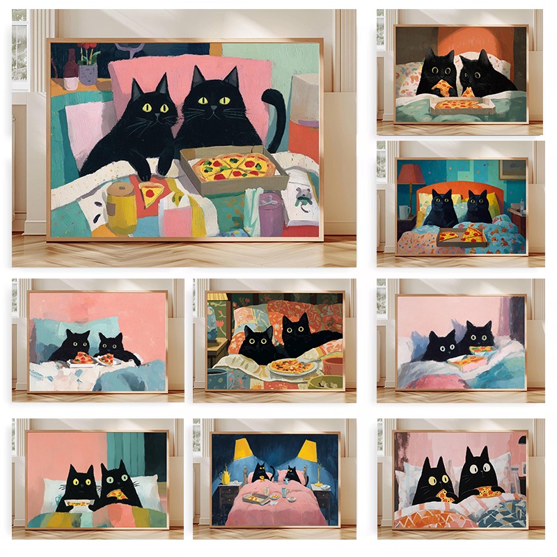 Yatakta Pizza Yiyen İki Siyah  - Pet Beds incelemesi ve fiyatı